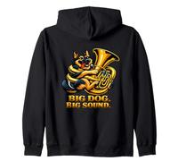 Big Dog Big Sound Funny Berger Allemand Baryton Sweat à Capuche