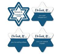 Big Dot of Happiness Drink If Game - Happy Hanukkah - Jeu de fête Hanoucca - 24 pièces