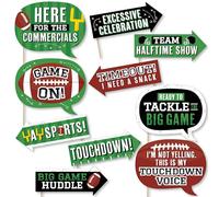 Big Dot of Happiness Funny The Big Game Kit d'accessoires pour photomaton de football 10 pièces