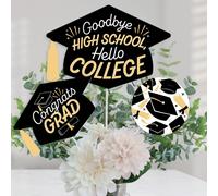 Big Dot of Happiness Hello College - Centre de table pour fête de remise de diplôme - Lot de 15