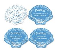 Big Dot of Happiness Last Toast on The Coast Drink If Party Game, Coastal Bride Beach Bachelorette Game Cards - Lot de 24