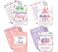 Big Dot of Happiness Pyjama Slumber Party - Sleepover Party Games - Slumber Party Games - 4 Girls Sleepover Birthday Party Games - 10 cartes chac