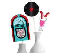Big Dot of Happiness Sock Hop des annes 50 Btons de centre de table Rock N Roll des annes 1950 Dcorations de table Lot de 15