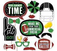 Big Dot of Happiness The Big Game - Kit d'accessoires pour photomaton de football - 20 pièces