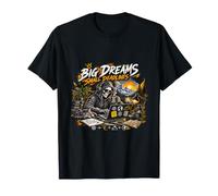 Big Dreams Small Deadlines Skull Coffee Study Motivation T-Shirt