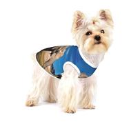 Big Ears Gilet pour petit chien Imprimé éléphant T-shirt sans manches en coton doux respirant pour chiots et chats