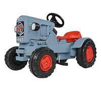 BIG - Eicher Diesel Ed 16 - Tracteur à pédalier, avec réglage du siège sur 3 Niveaux, avec chaîne de précision, pour Enfants à partir de 3 Ans, Gris