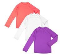 BIG ELEPHANT Maillot de Bain Enfant Manches Longues UPF 50+, Lot de 3