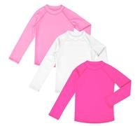 BIG ELEPHANT Maillot de Bain Enfant Manches Longues UPF 50+, Lot de 3