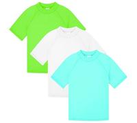 BIG ELEPHANT T-Shirt de Bain Enfant Manches Courtes UPF 50+, Lot de 3
