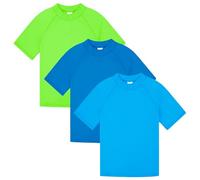 BIG ELEPHANT T-Shirt de Bain Enfant Manches Courtes UPF 50+, Lot de 3