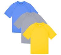 BIG ELEPHANT T-Shirt de Bain Enfant Manches Courtes UPF 50+, Lot de 3