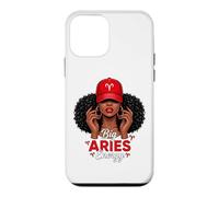Big Energy Aries Zodiac Afro Women Red Cap Black Girl Women Coque pour iPhone 12 Mini