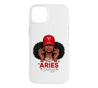 Big Energy Aries Zodiac Afro Women Red Cap Black Girl Women Coque pour iPhone 14 Plus