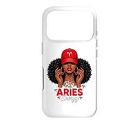 Big Energy Aries Zodiac Afro Women Red Cap Black Girl Women Coque pour iPhone 17 Pro