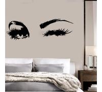 Big Eye Lashes Wink Stickers Muraux Beaux Yeux Papier Peint Décor Mur Art Mural Vinyle Sticker Autocollant Décor Bedrooms22X57cm