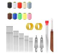 Big Eye Steel Sewing Needles Kit,Steel Needles for Hand Sewing with Ten-Color Thread,Strong And Durable Sewings Needle,5 Sizes of Steels Needle for Diy Sewings Clothes Embroidery (1PCS)