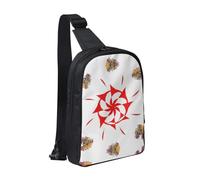 Big Eye Watermelon Sac de poitrine à double poche - Parfait pour les concerts, le sport, les voyages, le cyclisme et la randonnée - Sac à dos à bandoulière, Rotation à huit sens, Taille unique