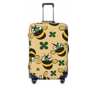 Big Eyed Bee Housse de protection élastique pour valise de voyage Motif imprimé anti-rayures, Noir , S