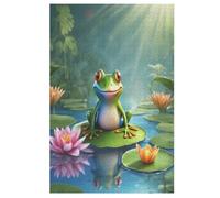 Big Eyed Grenouille Puzzles Adulte 1000 Pieces Cadeau Famille Puzzle Classique 3D EnfantsJouet en Bois Cadeau Unique 78×53cm