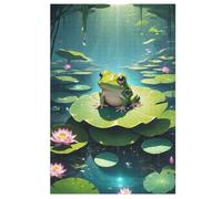 Big Eyed Grenouille Puzzles Adulte 1000 Pieces Cadeau Famille Puzzle Classique 3D EnfantsJouet en Bois Cadeau Unique 78×53cm