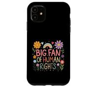 Big Fan of Human Rights Protest Citation Colorful Art Coque pour iPhone 11