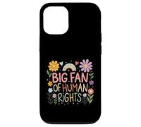 Big Fan of Human Rights Protest Citation Colorful Art Coque pour iPhone 12/12 Pro