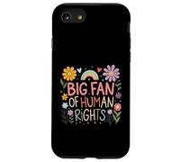 Big Fan of Human Rights Protest Citation Colorful Art Coque pour iPhone SE (2020) / 7/8
