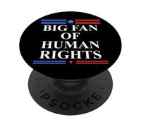 Big Fan of Human Rights Protest Signs No Kings Pro Democracy PopSockets PopGrip Adhésif