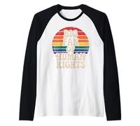 Big Fan of Human Rights Rainbow Equality Retro Manche Raglan