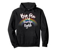 Big Fan of Human Rights Rainbow Equality Retro Sweat à Capuche