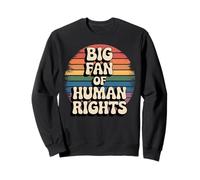 Big Fan of Human Rights Rainbow Equality Retro Sweatshirt