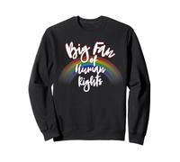 Big Fan of Human Rights Rainbow Equality Retro Sweatshirt
