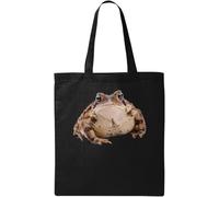 Big Fat Angry Toad Sac fourre-tout en coton biologique naturel amusant noir, noir, taille unique, noir, En storlek