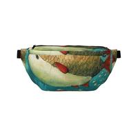 Big Fish Sac banane léger avec imprimé pour la marche, le cyclisme, la randonnée, les voyages, Noir , Taille unique, Sac à dos décontracté