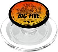 Big Five of Africa Safari Vintage Elefante, León Rinoceronte PopSockets PopGrip pour MagSafe