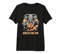 Big Five Safari Africa's Big 5 Wildlife Afrique du Sud T-Shirt Haut de Gamme