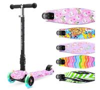 Big Fold Kitty Love | Trottinette à Trois Roues pour Enfants de 5 à 10 Ans | Roues LED avec lumières Clignotantes | Hauteur réglable de 65 à 89 cm | Réflecteurs arrière