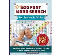 Big Font Word Search for Seniors Easy: Relaxing Brain Games with Extra Large Print for Clear Reading and Stress Relief | Simple Word Find Puzzles with Big Text for Daily Mental Activity