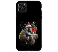 Big Foot Gorilla Santa Hat Drink Christmas Tree Christmas Pyjamas Coque pour iPhone 11 Pro Max