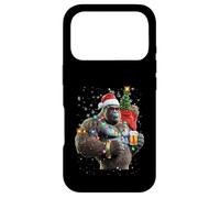 Big Foot Gorilla Santa Hat Drink Christmas Tree Christmas Pyjamas Coque pour iPhone 17 Pro