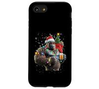 Big Foot Gorilla Santa Hat Drink Christmas Tree Christmas Pyjamas Coque pour iPhone SE (2020) / 7/8