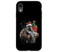 Big Foot Gorilla Santa Hat Drink Christmas Tree Christmas Pyjamas Coque pour iPhone XR