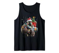 Big Foot Gorilla Santa Hat Drink Christmas Tree Christmas Pyjamas Débardeur