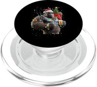 Big Foot Gorilla Santa Hat Drink Christmas Tree Christmas Pyjamas PopSockets PopGrip pour MagSafe