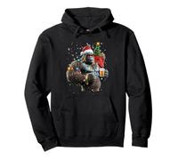Big Foot Gorilla Santa Hat Drink Christmas Tree Christmas Pyjamas Sweat à Capuche