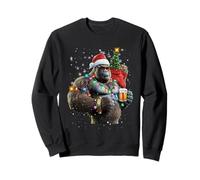Big Foot Gorilla Santa Hat Drink Christmas Tree Christmas Pyjamas Sweatshirt