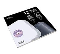 BIG FUDGE Pochette Album Vinyle - 12 Pouces 50 Pochettes Intérieures & 50 Extérieures - Rangement Transparent - Pochettes de Protection Sans-Acide pour Disques Vinyles 33 Tours