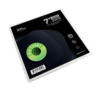 BIG Fudge Pochettes Intérieures Vinyles - 7 Pouces x 50 pcs - Édition Noire Spéciale Heavyweight & sans-Acide - Pochette Fine Protection Anti-Statique pour Album Vinyle 45 Tours