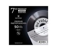 Big Fudge Pochettes pour Disques Vinyles - 18cm x 50 Pièces - Pochette Intérieure Antistatique en Papier de Riz pour Disque Vinyle 45 Tours - Protection Transparente 3 Couches